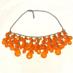 Charming Charlie Orange Statement Necklace